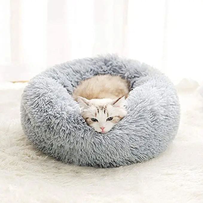Luxury Cat Bed Soft Dog Bed Removable and Washable Round Pet Bed with Removable Cover