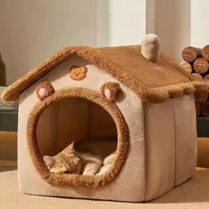 Luxury Cat Dog Bed House Pet Sleeping Nest Handle Nest Four season Universal Removable and Washable Pet Bed House