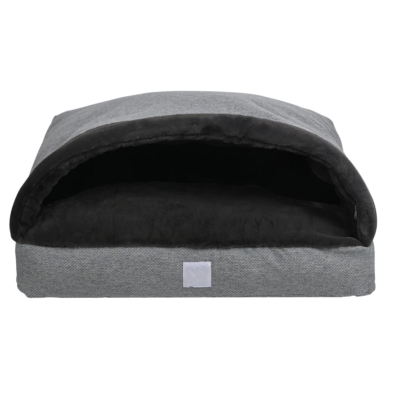 Luxury Dog Bed for Large Dogs Removable Cover Rabbit Fur Round Plaid Design Heavy-Duty Winter Use