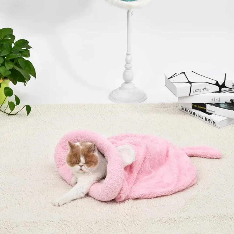 Luxury Eco Friendly 4 Color Cat Mats Puppy Cushion Rabbit Bed Plush Soft Warm Cat Bed