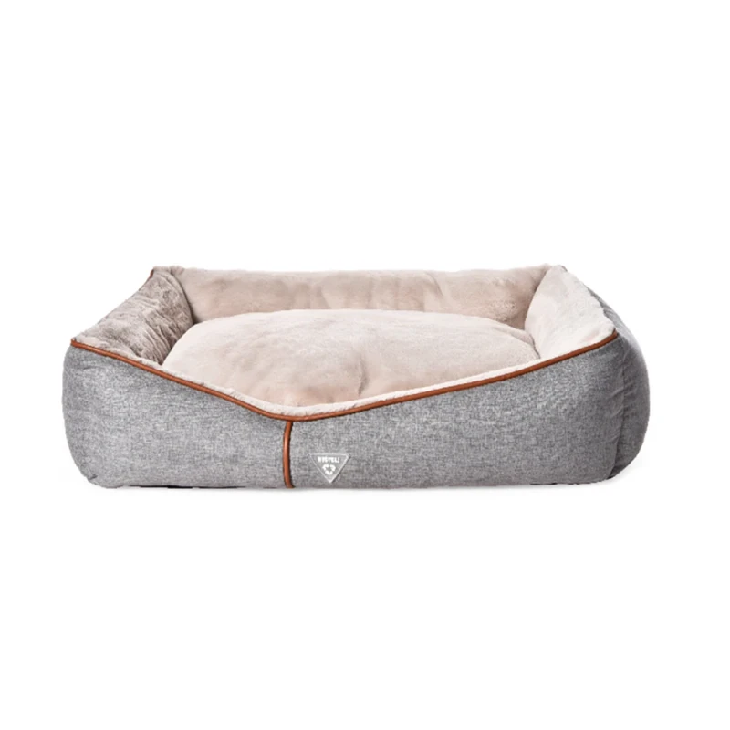 Luxury Eco Friendly Material Rectangular Pet Bed Removable Cover Soft Plush Pet Bed