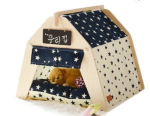 Luxury Eco Friendly Modern Pet Furniture Tent Easy Clean Assembled Cat Scratcher House for Cats and Dogs with Animal Pattern