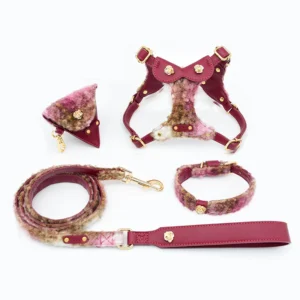 Luxury Fashion Leather Dog Harness Leashes and Collars for Dogs S M L XL XXL Custom Pet Supplies