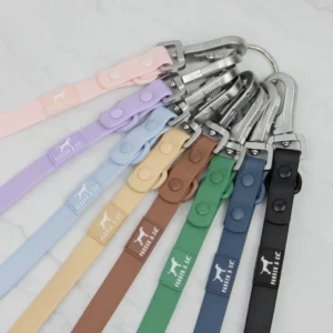 Luxury Fashion Multi-Color Long Dog Leash Solid PVC Coated Webbing Waterproof Personalized Blank Plain Colorful Green
