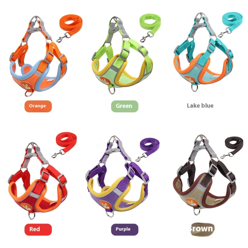 Luxury & Fashion Vest style Pet Carriers for Small and Large Dogs in Summer with Reflective Leashes and Collars