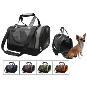 Luxury Foldable Breathable Mesh Handbag Portable Soft-sided Airline Approved Pet Carrier for Cats Dogs