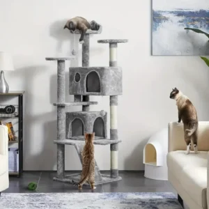 Luxury Large Cat Scratcher Modern Style Cat Tree with Sisal Scratching Board Durable and Stylish Packed in Carton