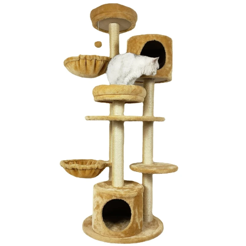 Luxury Large Cat Tree Furniture Multi Level Jumping Platform Eco Friendly Durable Scratcher for Cats
