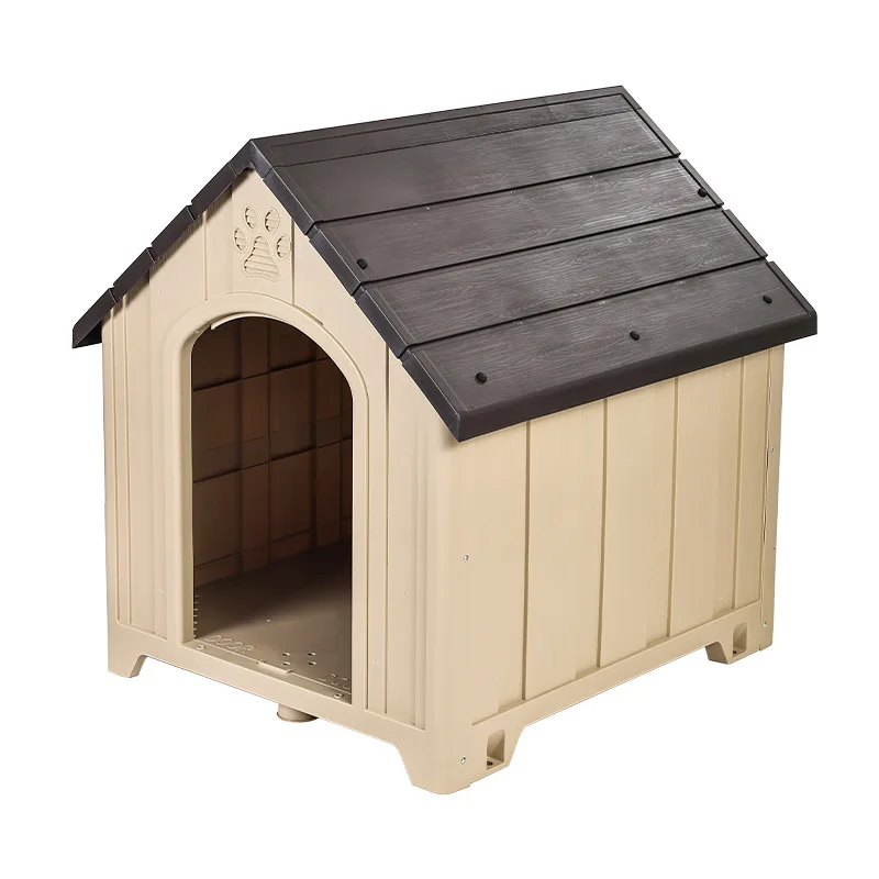 Luxury Large Dog House with Removable Cleaning Feature Solid Pattern Plastic Pet Villa Carrier Button Closure Type for Cats Dogs