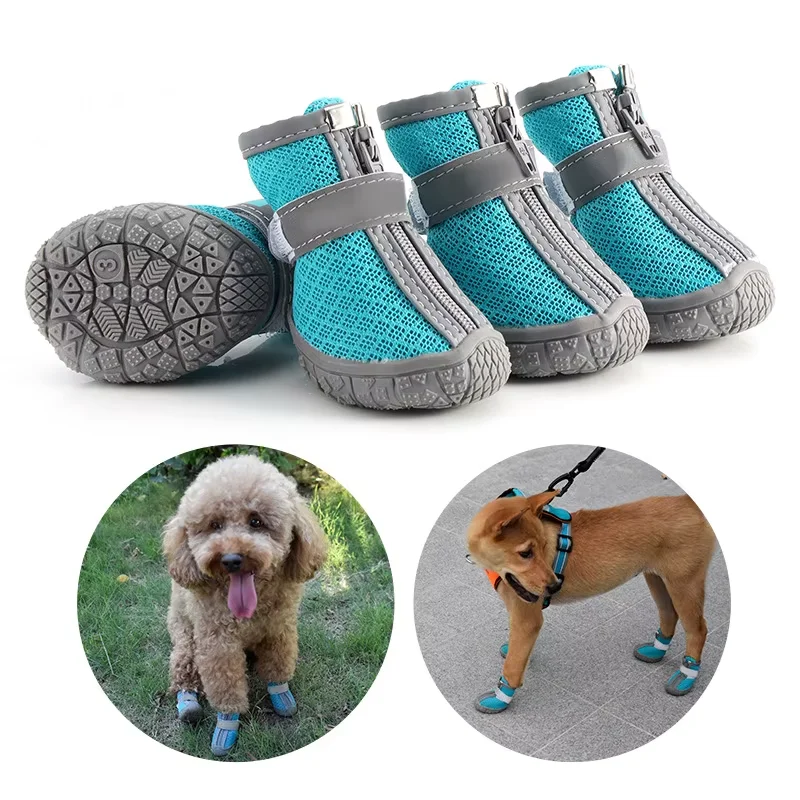 Luxury Modern Breathable Mesh Cloth Pet Shoes Socks Medium Large Dogs Winter Summer Use Anti Drop Design Solid Pattern