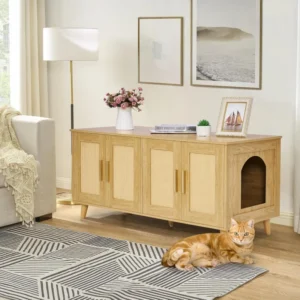 Luxury Modern MDF Pet Furniture Rabbit and Cat House Living Room Indoor Crate