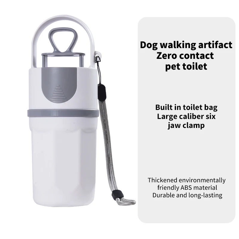 Luxury New Lightweight Portable Silicone Poop Scooper Waste Picker Bag Dispenser Eco Friendly Reusable Pet Waste Disposal for