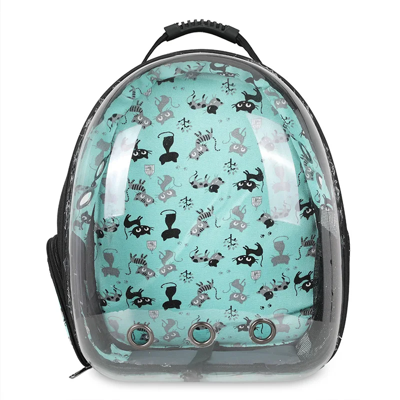 Luxury Outdoor Oxford Soft-Sided Cat Carrier Airline Approved Travel Bag with Zipper Closure Animal Pattern