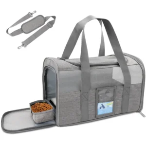 Luxury Outdoor Soft Sided Pet Carrier Large Capacity Foldable Lightweight Portable Airline Approved for Dogs and Cats