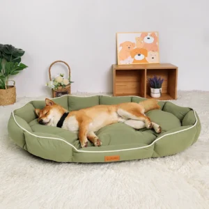 Luxury Pet Bed Polyester Pet Bed for Small Dogs Eco-Friendly Breathable Soft Rectangle with Solid Pattern Manufactured Cloth
