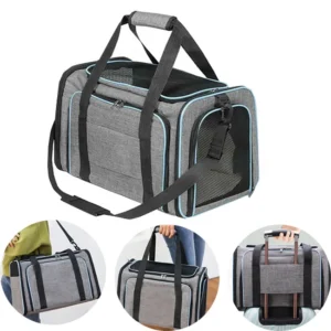 Luxury Pet Carriers Kennel Bag Small Dog Cat Travel Carrier Breathable Window Mesh Cushion Zipper Closure Soft Plush