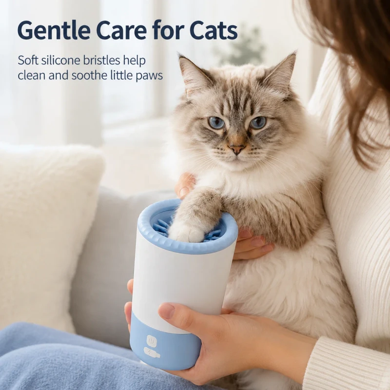 Luxury Pet Foot Washing Cup ABS & TPR Material Electric Waterproof for Dogs and Cats Bathing Cleaning Supplies