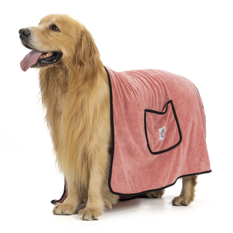 Luxury Pet Microfiber Bath Cleaning Towel Eco Friendly Fiber Dryer with Embroidered Logo for Cat or Dog