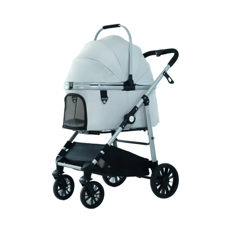 Luxury Pet Stroller With 4 Wheels Easy Foldable Small Size Trolley for Car Outdoor Walking Travel Cats Dogs