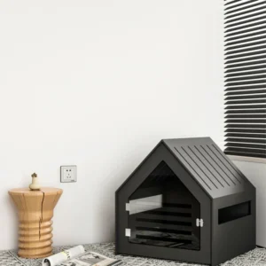 Luxury Pet Wooden Bed Indoor Customized Wood Cat Dog House Acrylic Door Dog House
