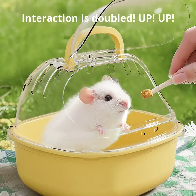 Luxury Plastic Round Eco-friendly Small Animal Supplies Large Space Outdoor Pet Villa Cage for Golden Hamsters