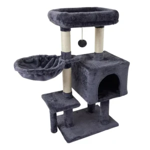 Luxury Plush Cat Tree Customized Pet Condo Natural Sisal Scratcher Eco Friendly MDF Wood Furniture Carton 5 Level