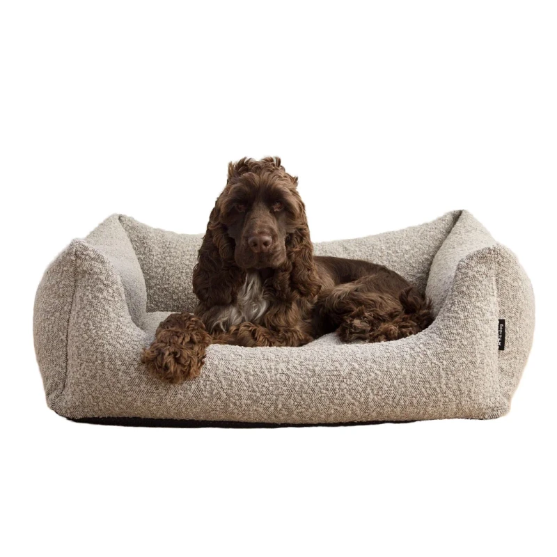 Luxury Polyester Dog Bed Summer Winter Water Resistant Bottom Solid Memory Foam Durable Fabric Plush Pet Cushion Rectangle