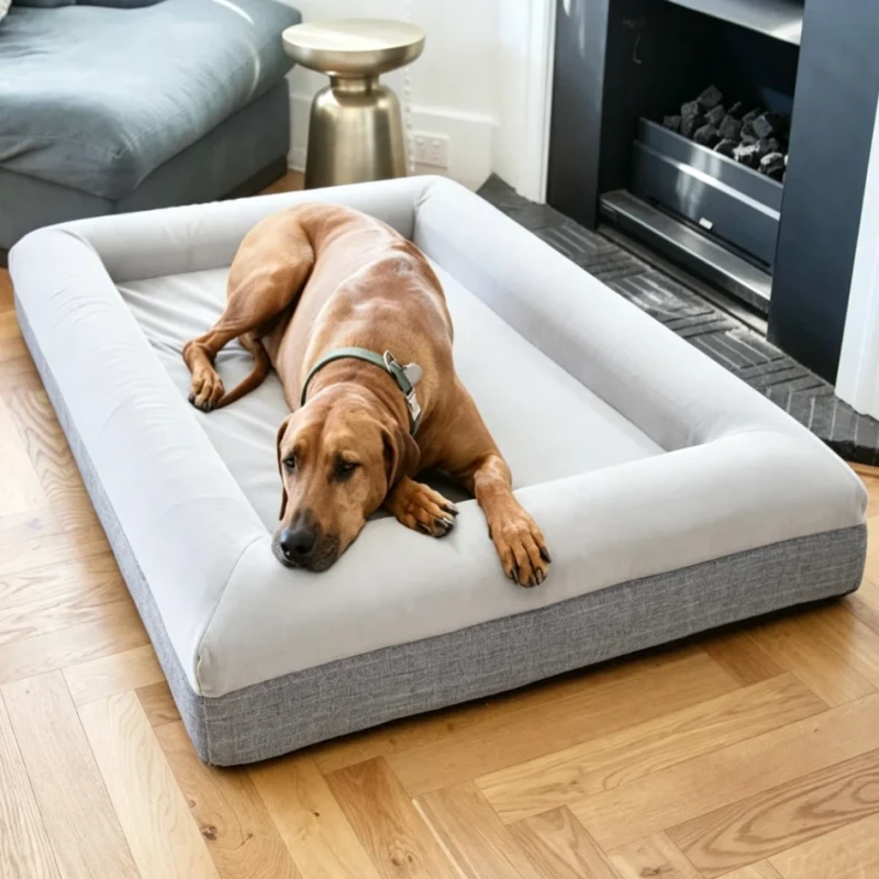 Luxury Rectangular Eco Friendly Orthopedic Washable Sleep Aid Soft Non Slip Household Cat Dog Pet Sofa Bed for Summer