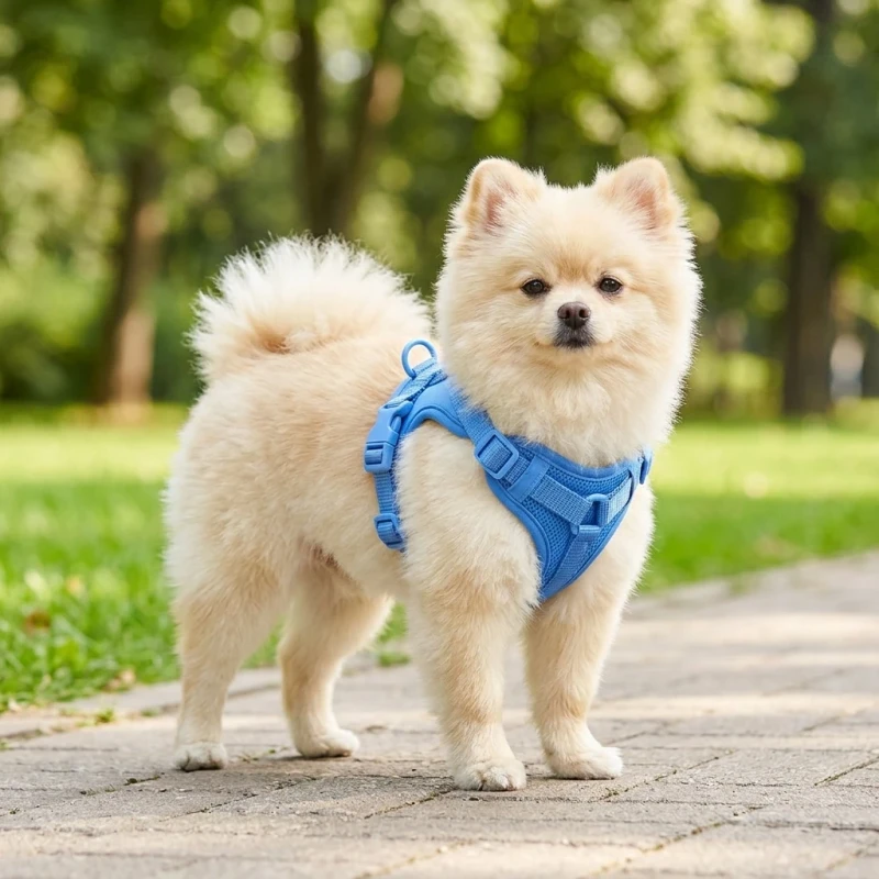 Luxury Reflective Strips Adjustable Comfortable Waterproof Anti Pull Pet Harness Set for Dogs Breathable Durable Walking Gear