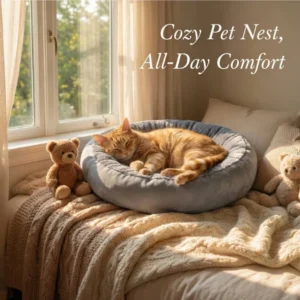 Luxury Round Donut Dog Bed XL Velvet Pet Supply for Small Medium Large Dogs Solid Animal Pattern for Cats