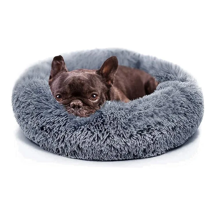 Luxury Round Plush Cat Bed Soft Pet Cushion Pet Bed Dog Bed Winter Dog Mat Cat and Dog Sofa Cushion Pet Supplies