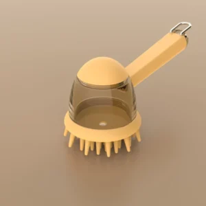 Luxury Soft Silicone Modern Pet Bath Massage Brush Dog Cat Shampoo Reservoir Non Slip Gentle Grooming Tool Efficient Cleaning