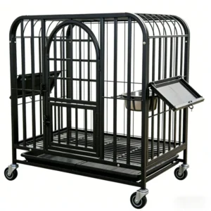 Luxury Thick Square Tube Metal Pet Cage for Medium Large Dogs Breathable Design with Urine Tray Factory Direct