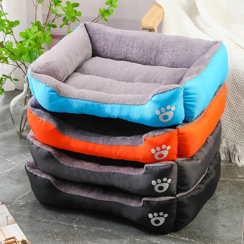 Luxury Waterproof Ultra Soft Pet Dog Bed Rectangle Pet Bed Washable Dog Bed