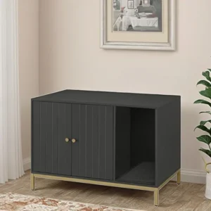 Luxury Wood Storage Cabinet Outdoor Style Cat Litter Furniture for Pets Hideaway House for Dogs and Cats