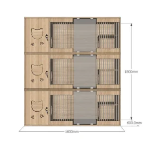 Luxury Wooden Display Indoor Cat Furniture Pet House Cat Cage Cabinet Villa