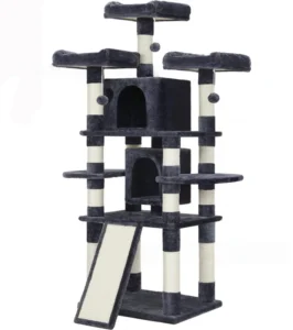Luxury cat Tree House Large cat Tower with Sisal Scratching Post Climbing and Jump Frame Pet Scratching Board