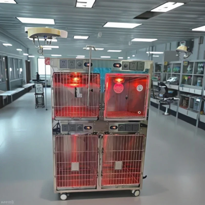 Luxury cat and Dog Animal Indoor Super Large Stainless Steel Pet Cage Veterinary Heavy-duty Multifunctional Pet Cage