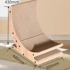Luxury extra Large Corrugated Cardboard cat Scratcher Integrated with a Claw House and a cat Tree Embedded and Scratched