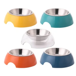 Lynpet Factory Custom Eco friendly Detachable Stainless Steel Dog Bowl Dog Feeding Bowl Easy to Clean