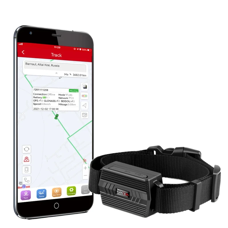 MP50G Smart GPS Pet Tracker Real-Time 4G GSM/GPRS Tracking Device for Hunting Dogs Motion Monitoring Plastic
