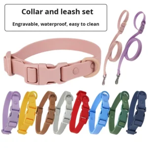 Macaron Color Fashionable PVC Waterproof Adjustable Comfortable Soft Stinkproof Padded Pet Dog Collar