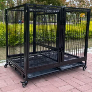 Manufacturer 37″ 43″ Pet Heavy Duty Stackable Metal Open Top Dog Cage
