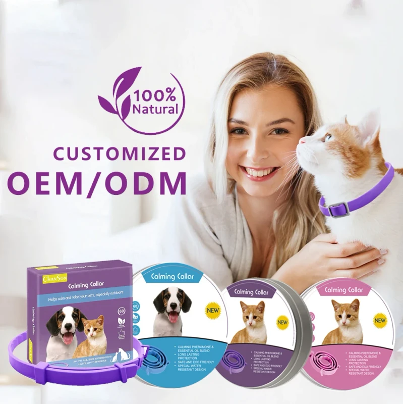 Manufacturer Anxiety Reduce Adjustable Pet Pheromone Calming Collars for Dogs and Cats