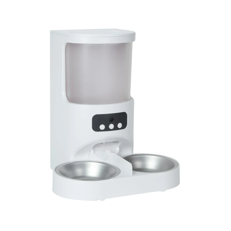 Manufacturer AutomaticAuto Double Bowls Dog Cat Feeding Pet Food Dispenser Smart Pet Feeders