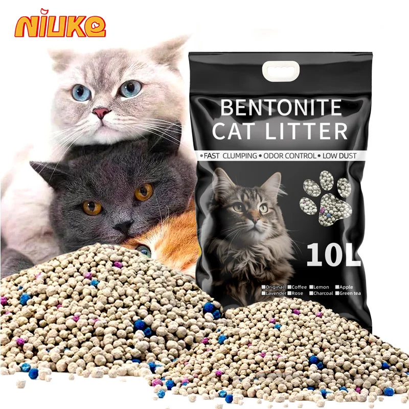 Manufacturer Bentonite Cat Litter Sand Dust free Ball Shape 5L 10L 25L Bentonite Cat Litter