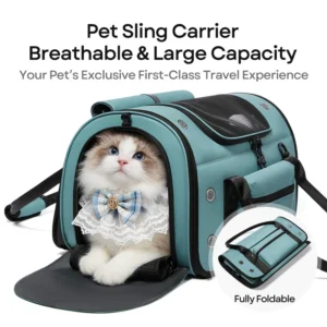Manufacturer Breathable Travel Foldable Cat Dog Carrier Bag for Pet