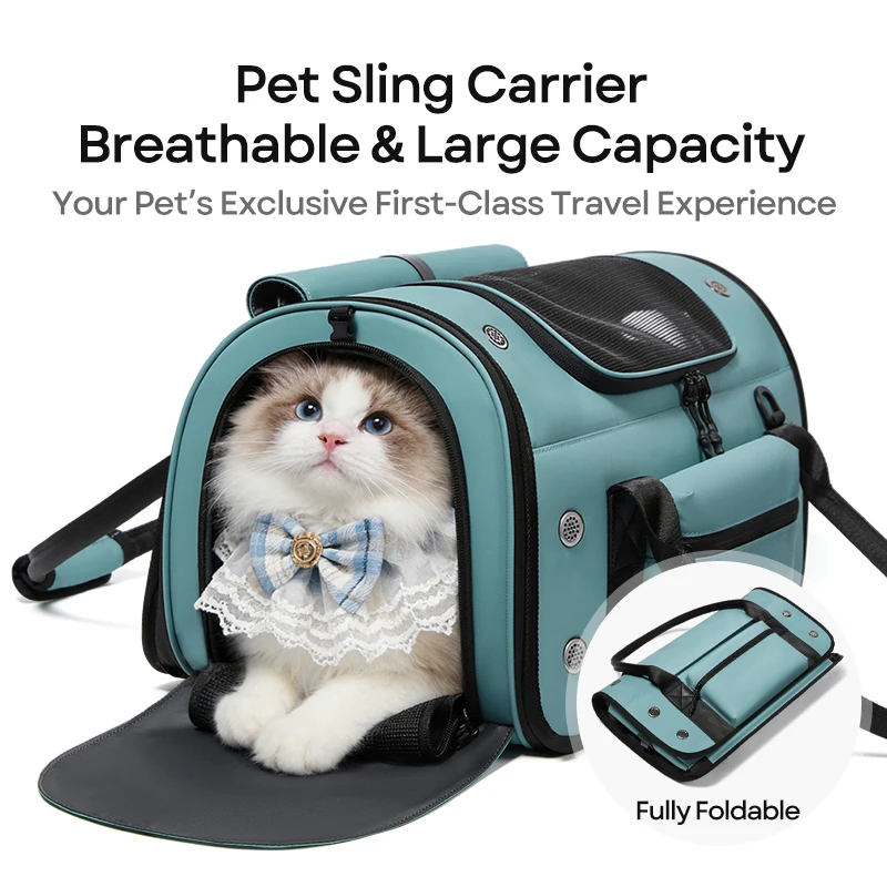 Manufacturer Breathable Travel Foldable Cat Dog Carrier Bag for Pet