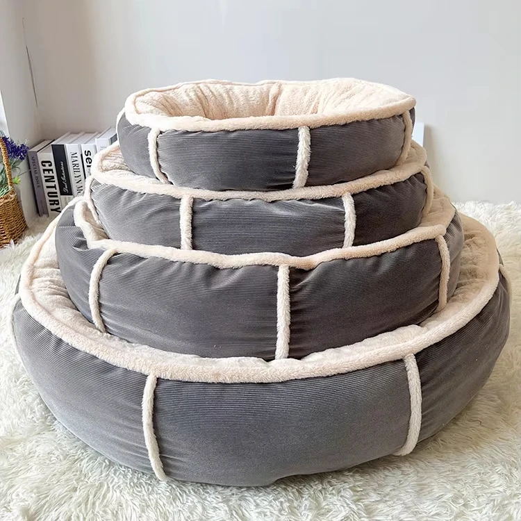 Manufacturer Custom Logo Donut Round Product Dog Cat Pet Bed Accessories
