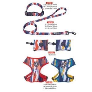Manufacturer Custom logo Adjustable Dog Leash Collar Harness